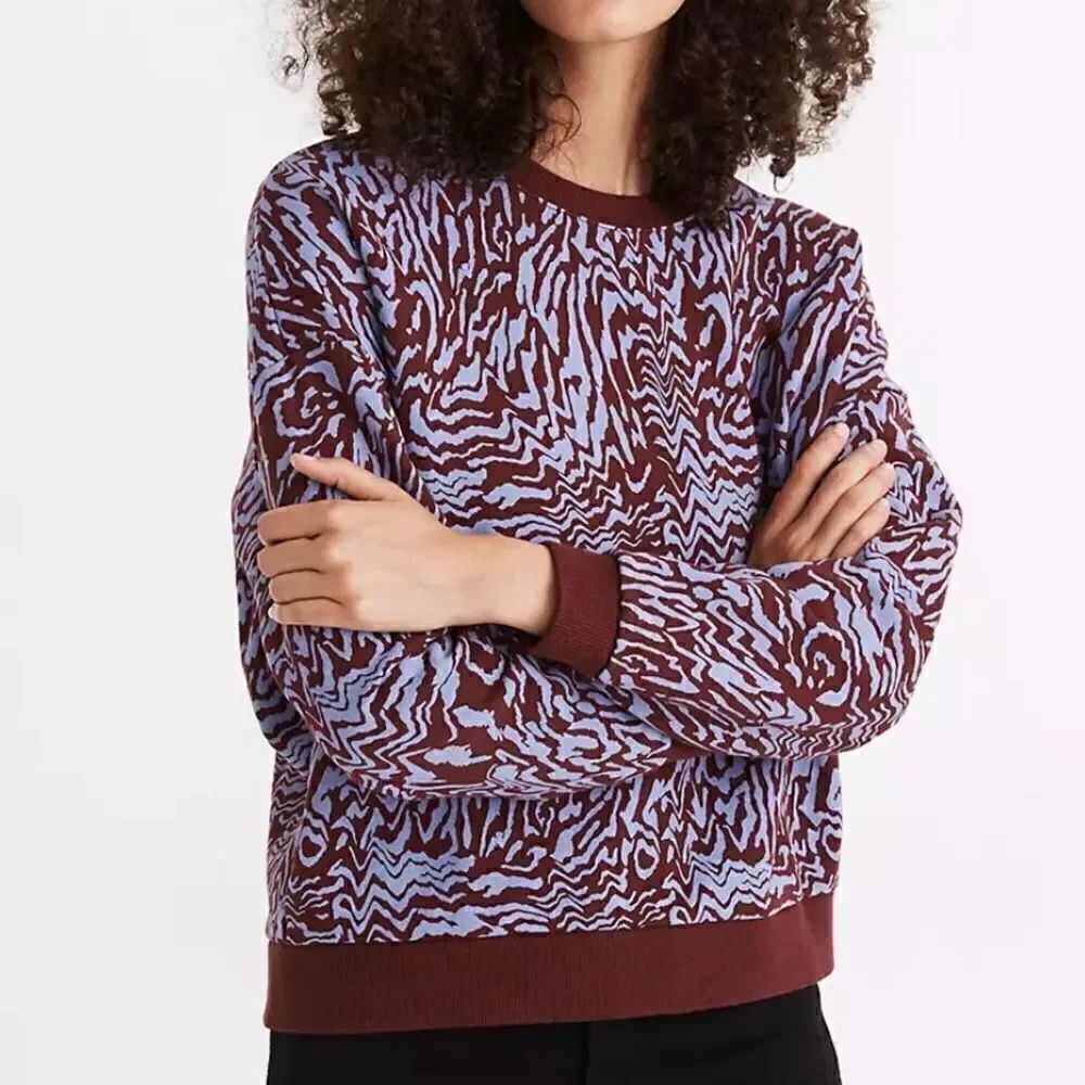 Madewell (Re)sourced Cotton Oversized Sweatshirt in Tigerized Print